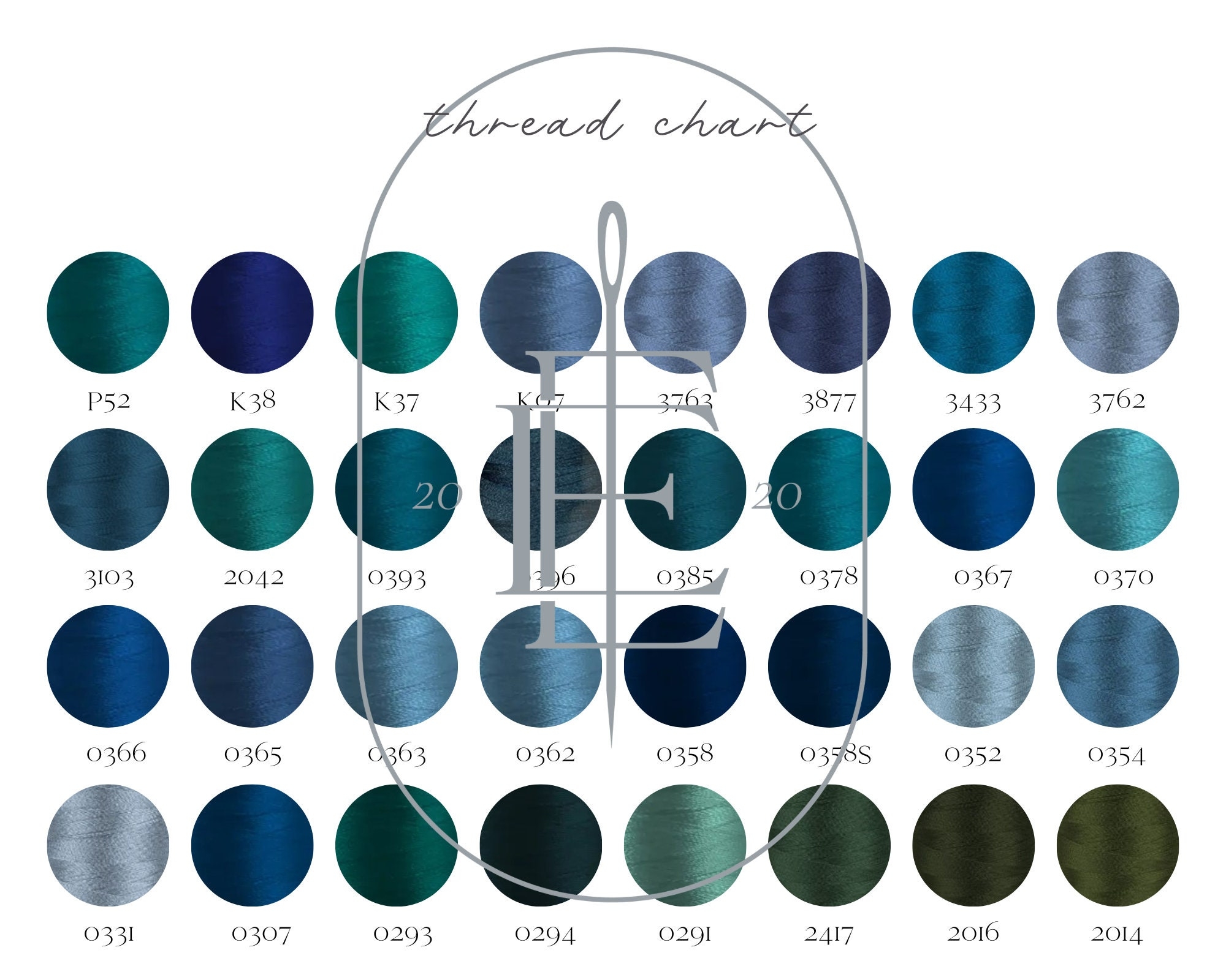 Floriani Rainbow Spectrum Thread Set Color Chart Etsy