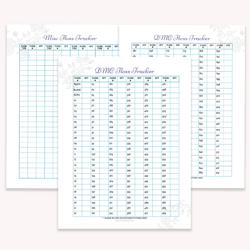 Dmc Thread Chart Printable