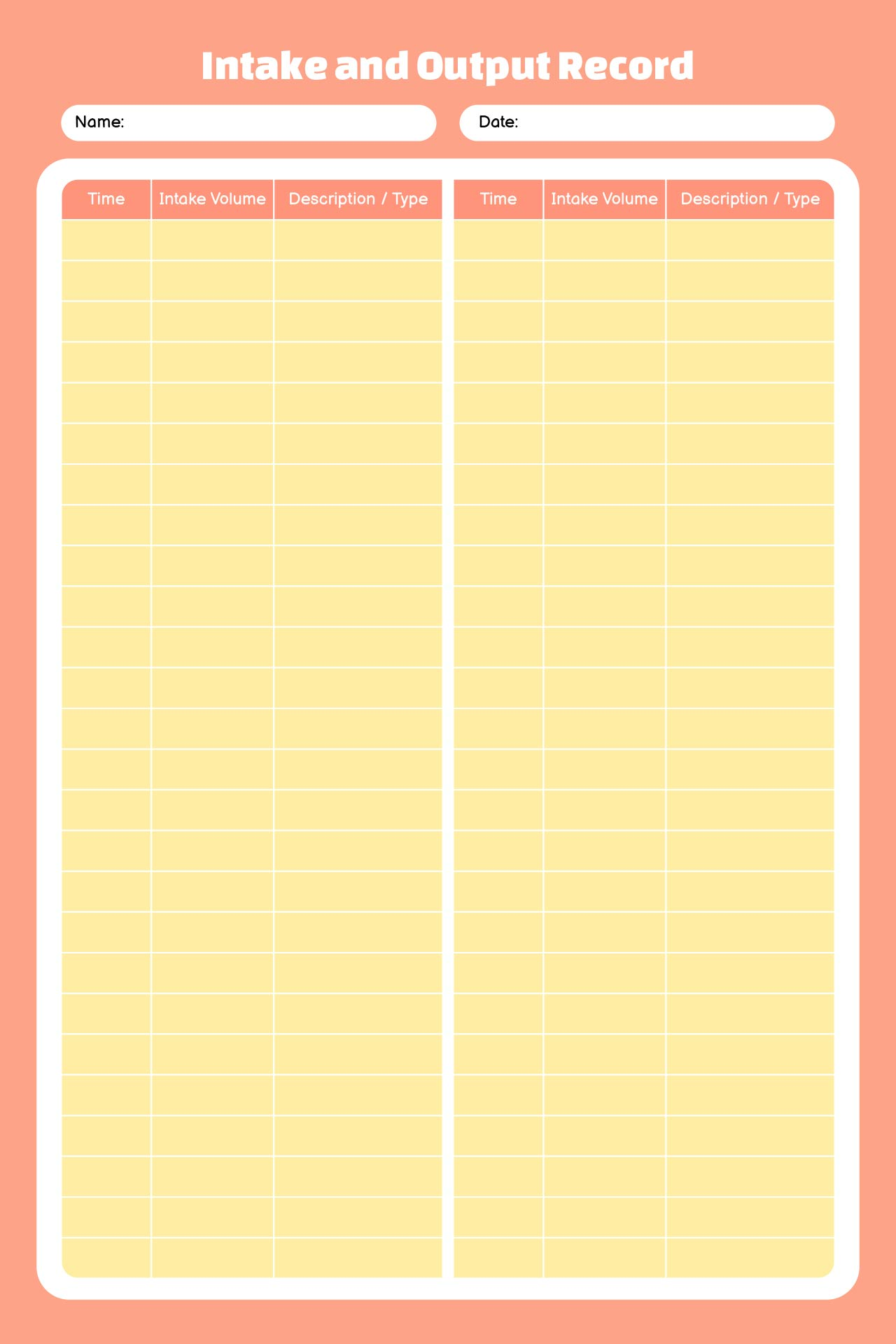 Fluid Intake Charts 10 Free PDF Printables Printablee Fluid Intake Charts 10 Free PDF Printables Printablee