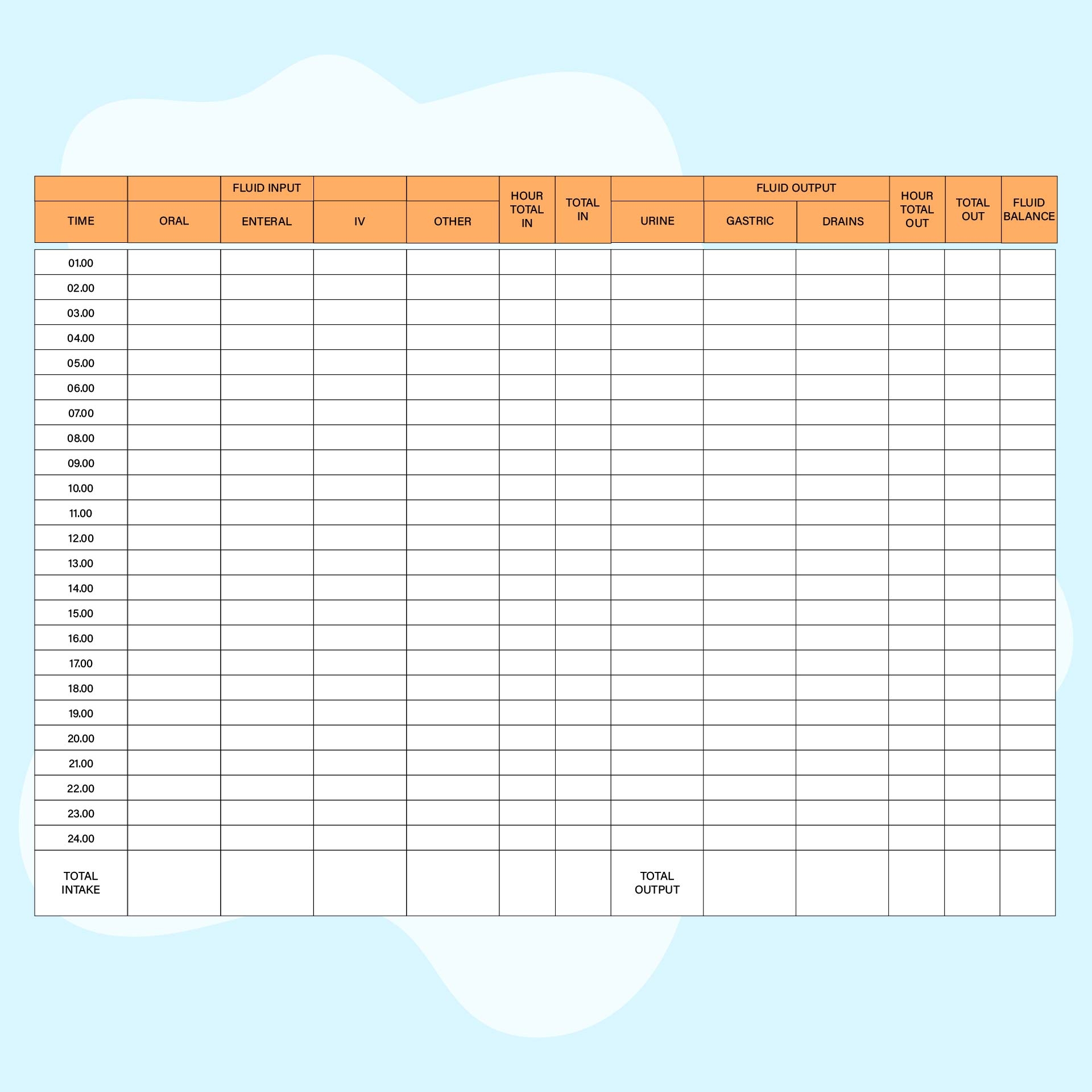 Fluid Intake Charts 10 Free PDF Printables Printablee