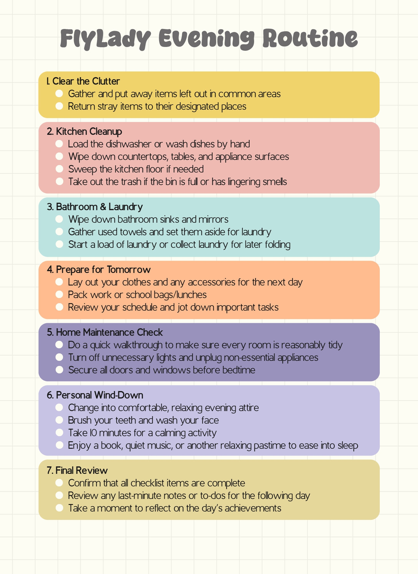 FlyLady Checklists 12 Free PDF Printables Printablee