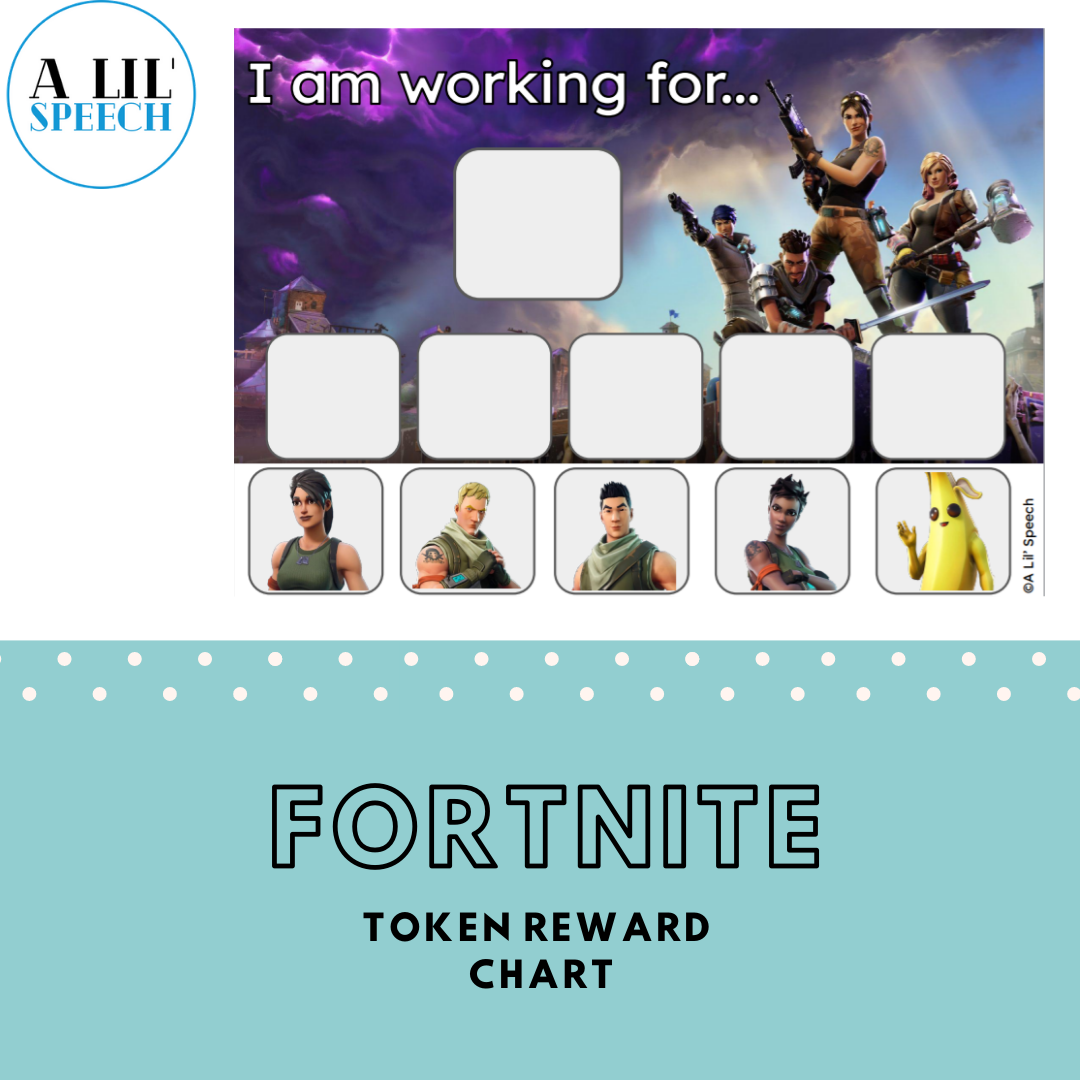 Fortnite Token Reward Board Behaviour Management Chart Printable