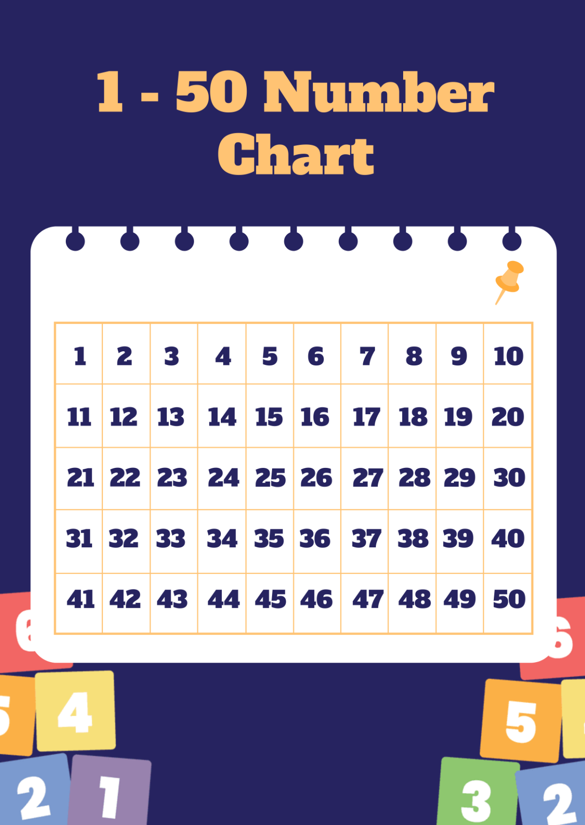 1 50 Chart Printable 1 50 Chart Printable