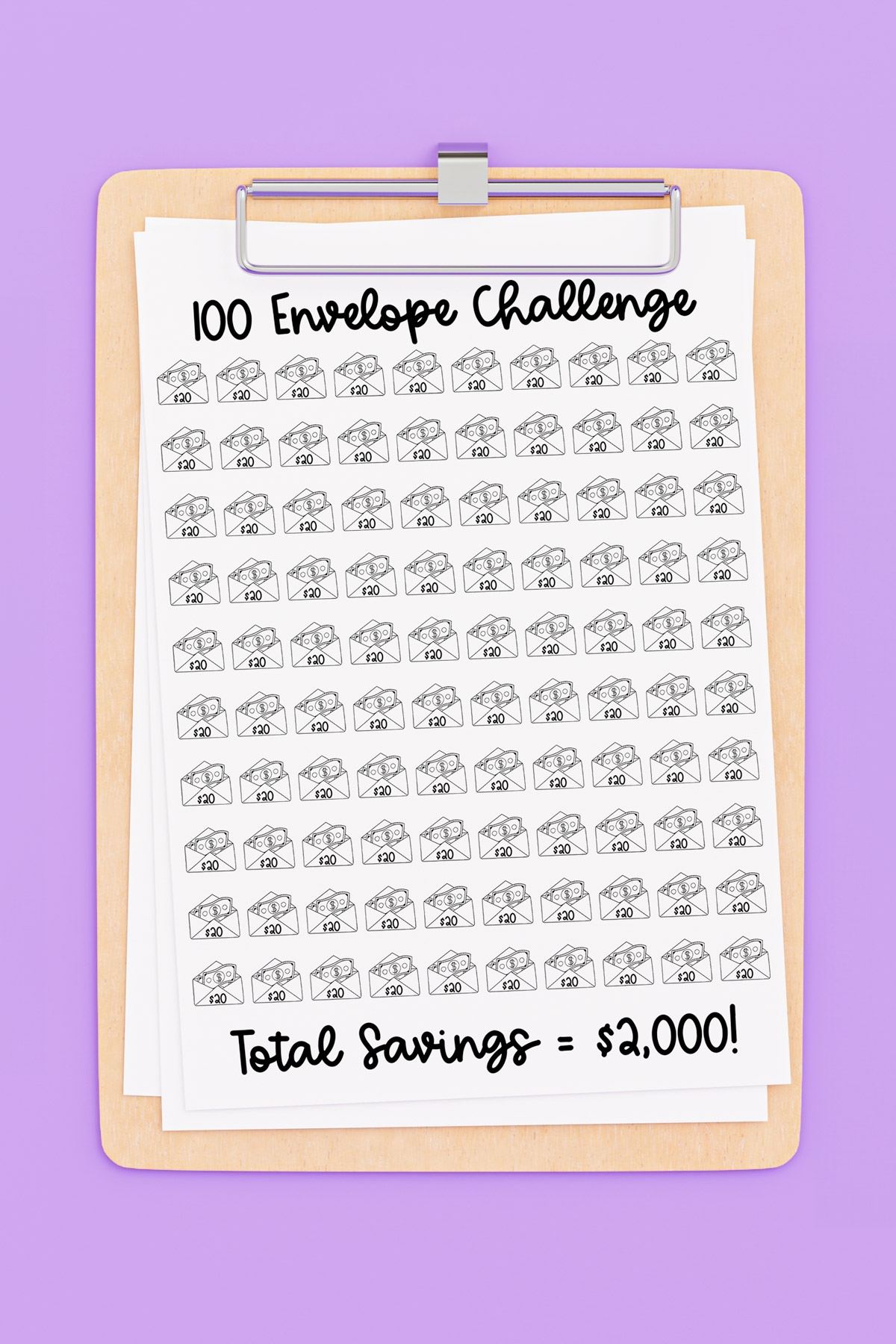 Free 100 Envelope Challenge Printable Chart To Save Money Free 100 Envelope Challenge Printable Chart To Save Money