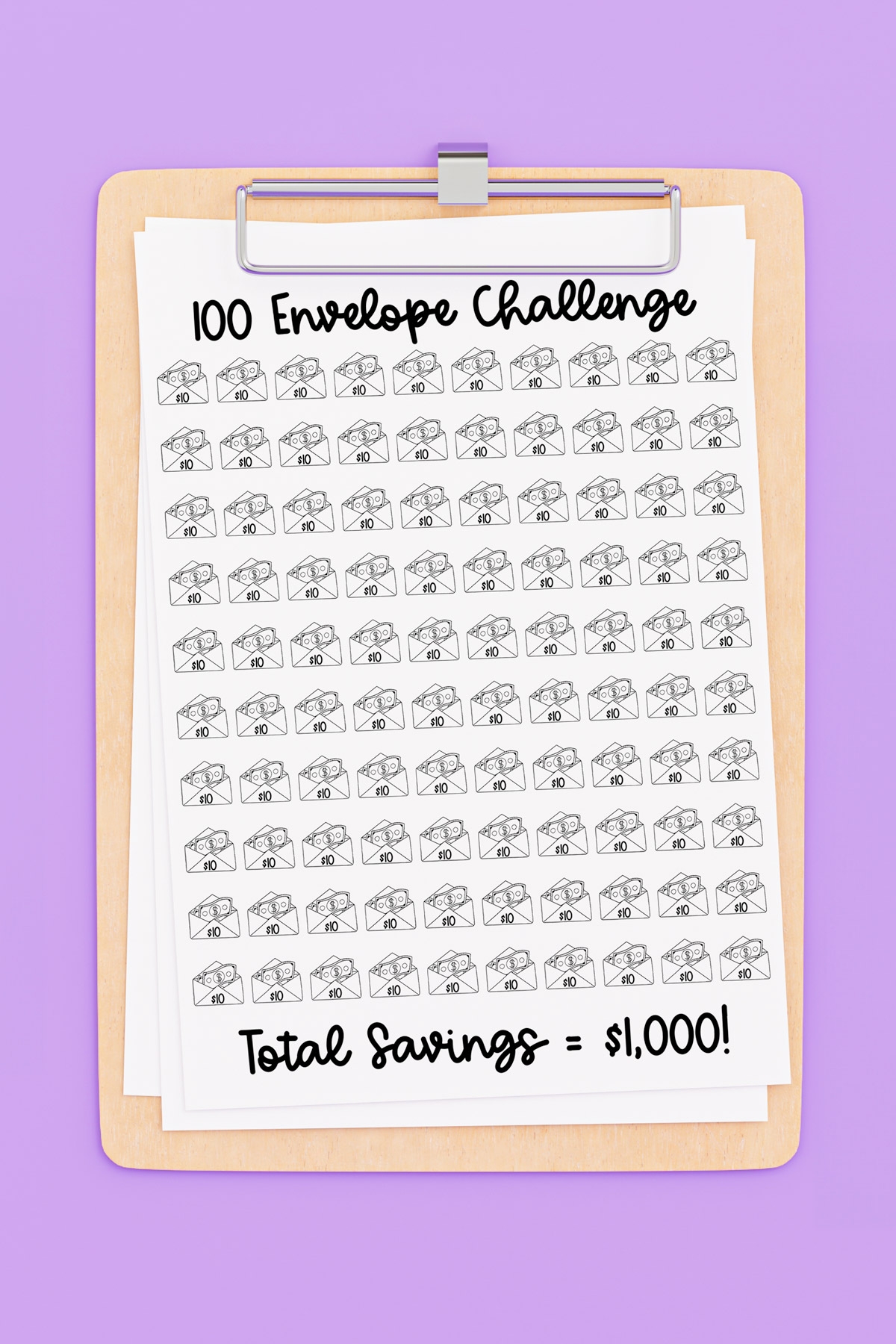 Free 100 Envelope Challenge Printable Chart To Save Money Free 100 Envelope Challenge Printable Chart To Save Money