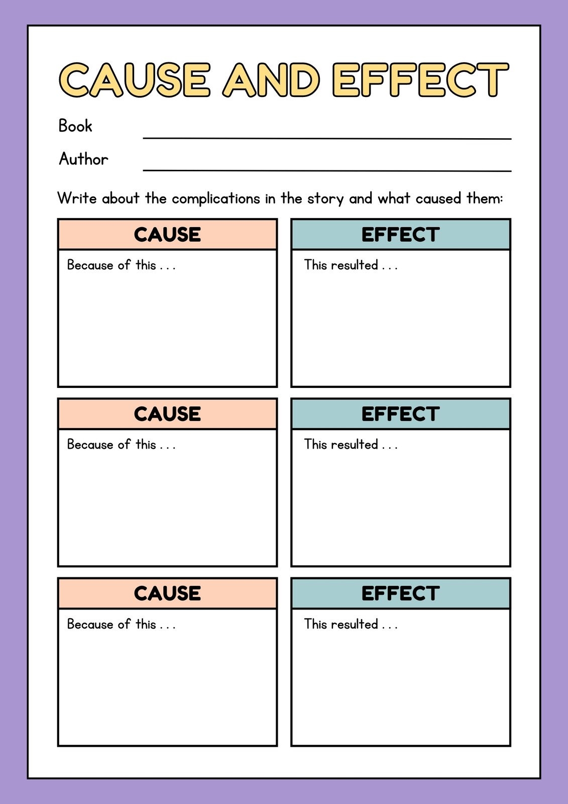 Free And Customizable Cause And Effect Templates Canva Free And Customizable Cause And Effect Templates Canva