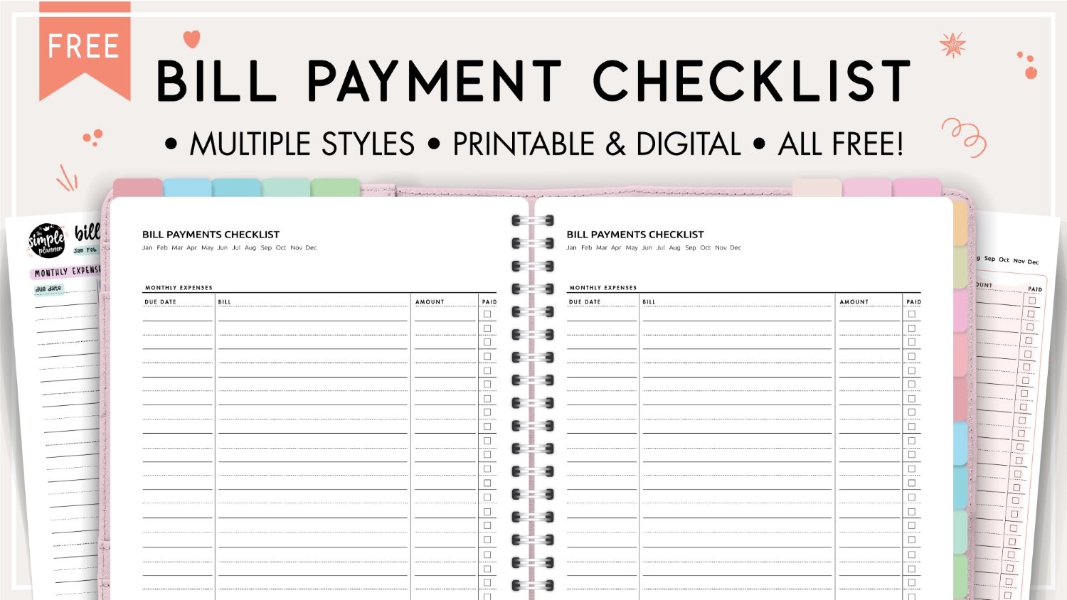Bill Pay Chart Printable Bill Pay Chart Printable