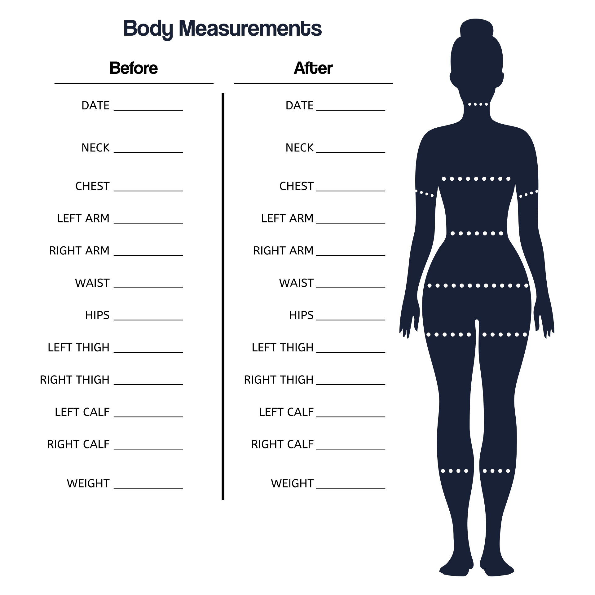 Free Body Measurement Chart Printable