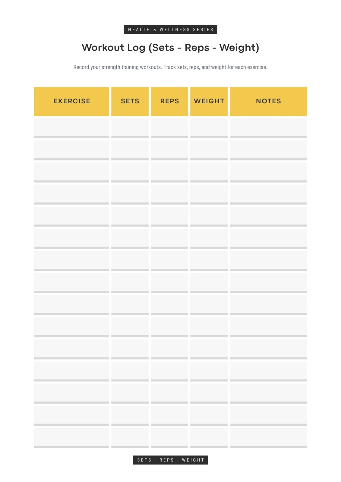 Free Custom Printable Workout Planner Templates Online Canva Free Custom Printable Workout Planner Templates Online Canva