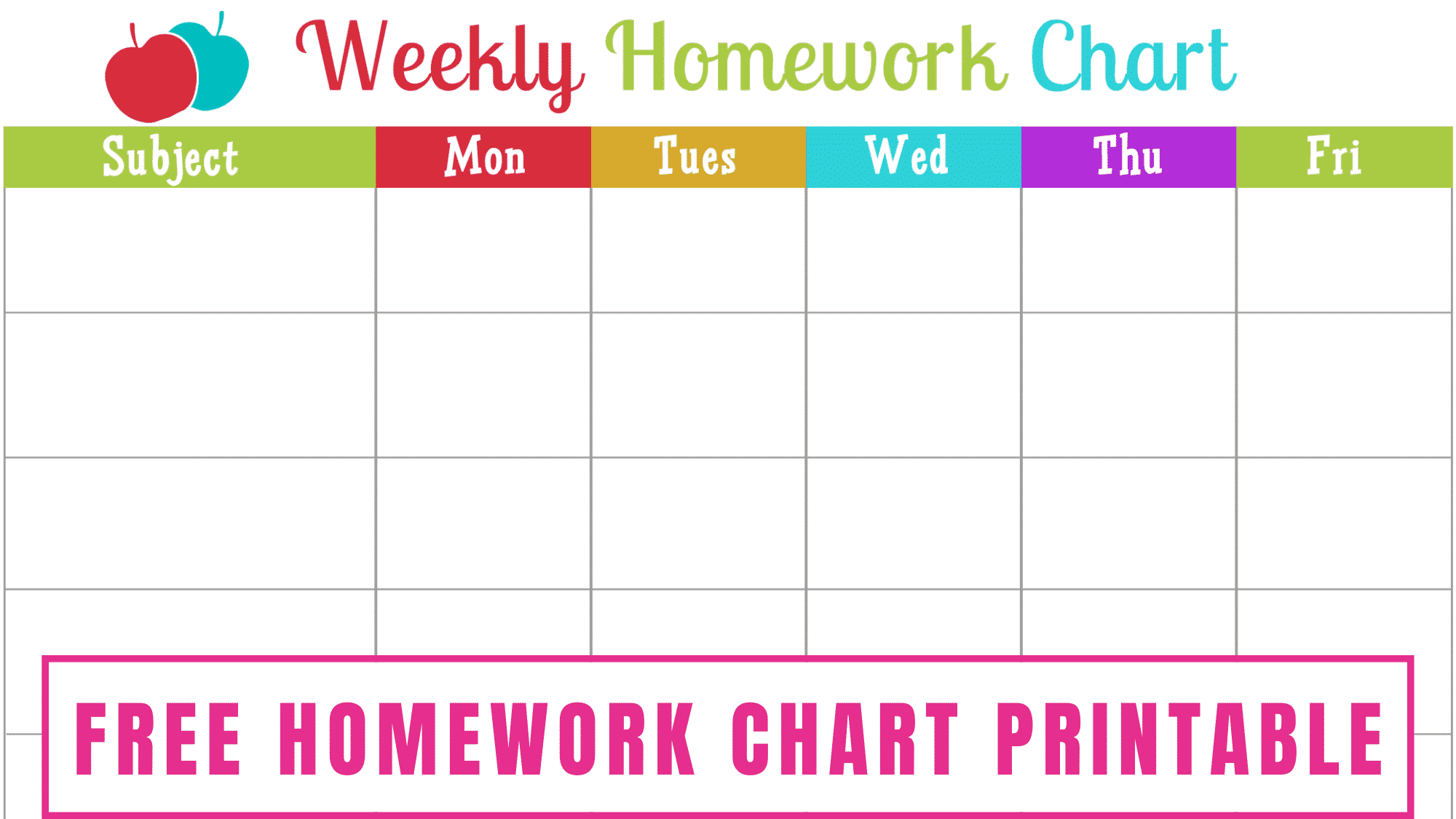 Free Homework Chart Printable Freebie Finding Mom Worksheets Library