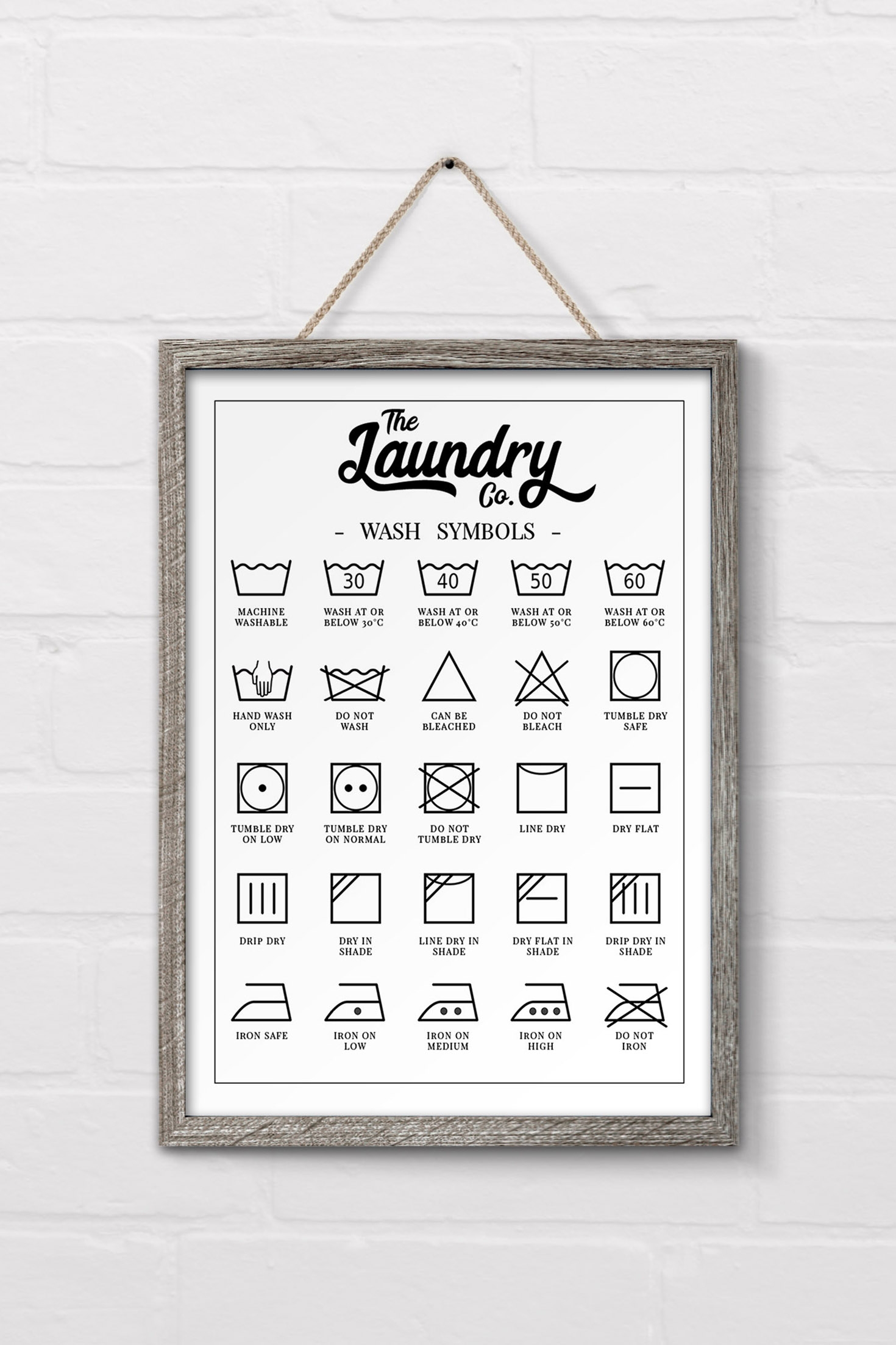 Laundry Symbol Chart Printable