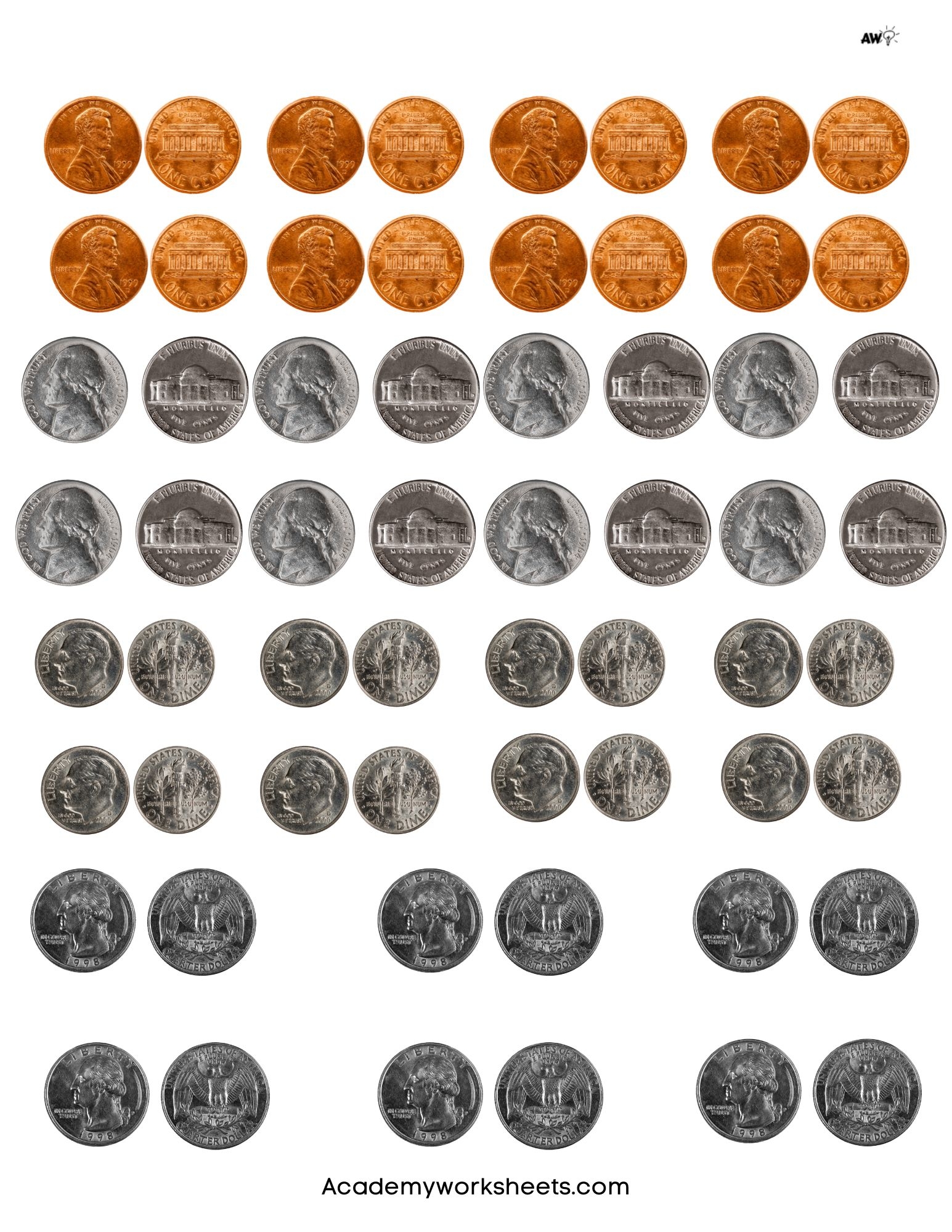 Free Printable Coin Chart