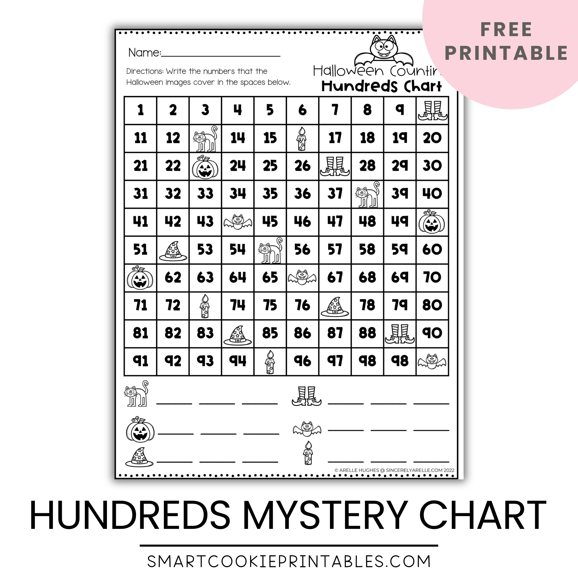 Free Mystery Numbers Halloween Hundreds Chart Printable Smart Cookie Printables Free Mystery Numbers Halloween Hundreds Chart Printable Smart Cookie Printables