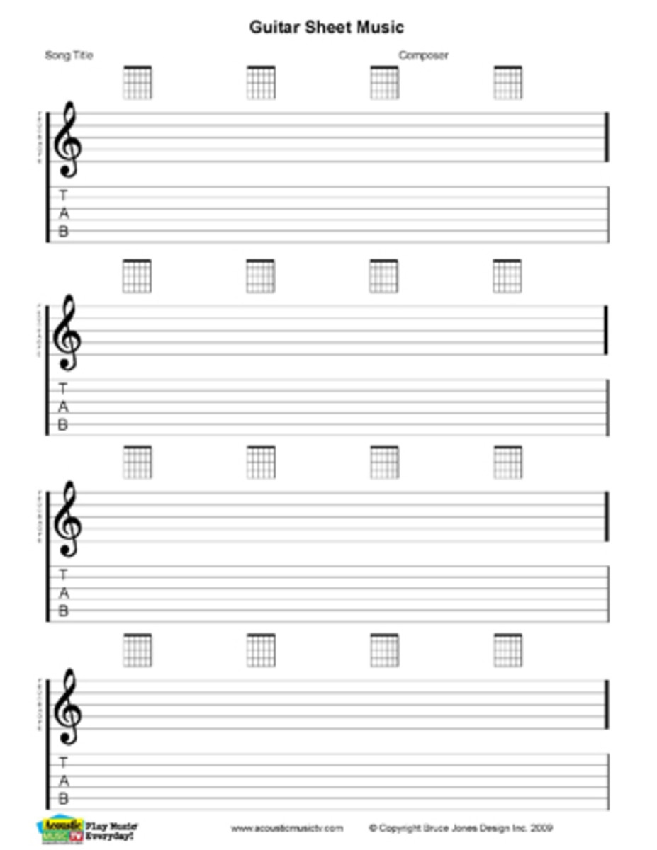 Free Printable Mandolin Chord Chart