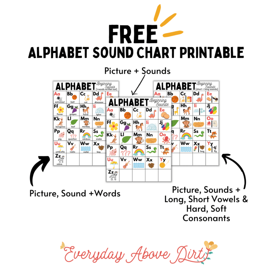 Printable Phonics Sounds Chart