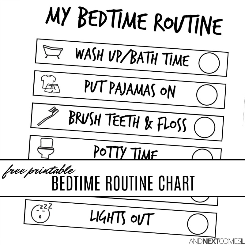 Free Printable Bedtime Visual Routine Chart For Kids And Next Free Printable Bedtime Visual Routine Chart For Kids And Next