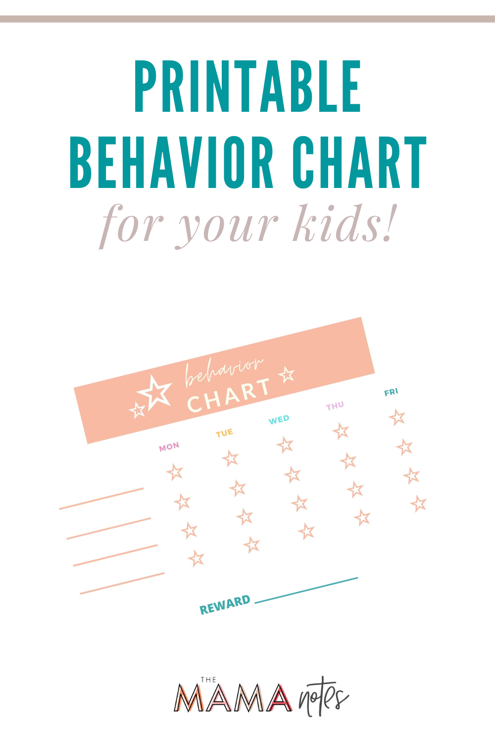 Free Printable Behavior Chart The Mama Notes Free Printable Behavior Chart The Mama Notes