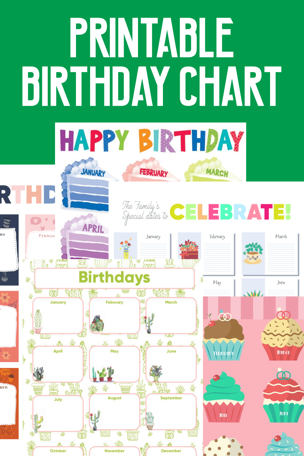 Free Printable Birthday Chart Printable Party Favors Free Printable Birthday Chart Printable Party Favors