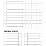 Free Printable Chore Chart PDF Template For Kids