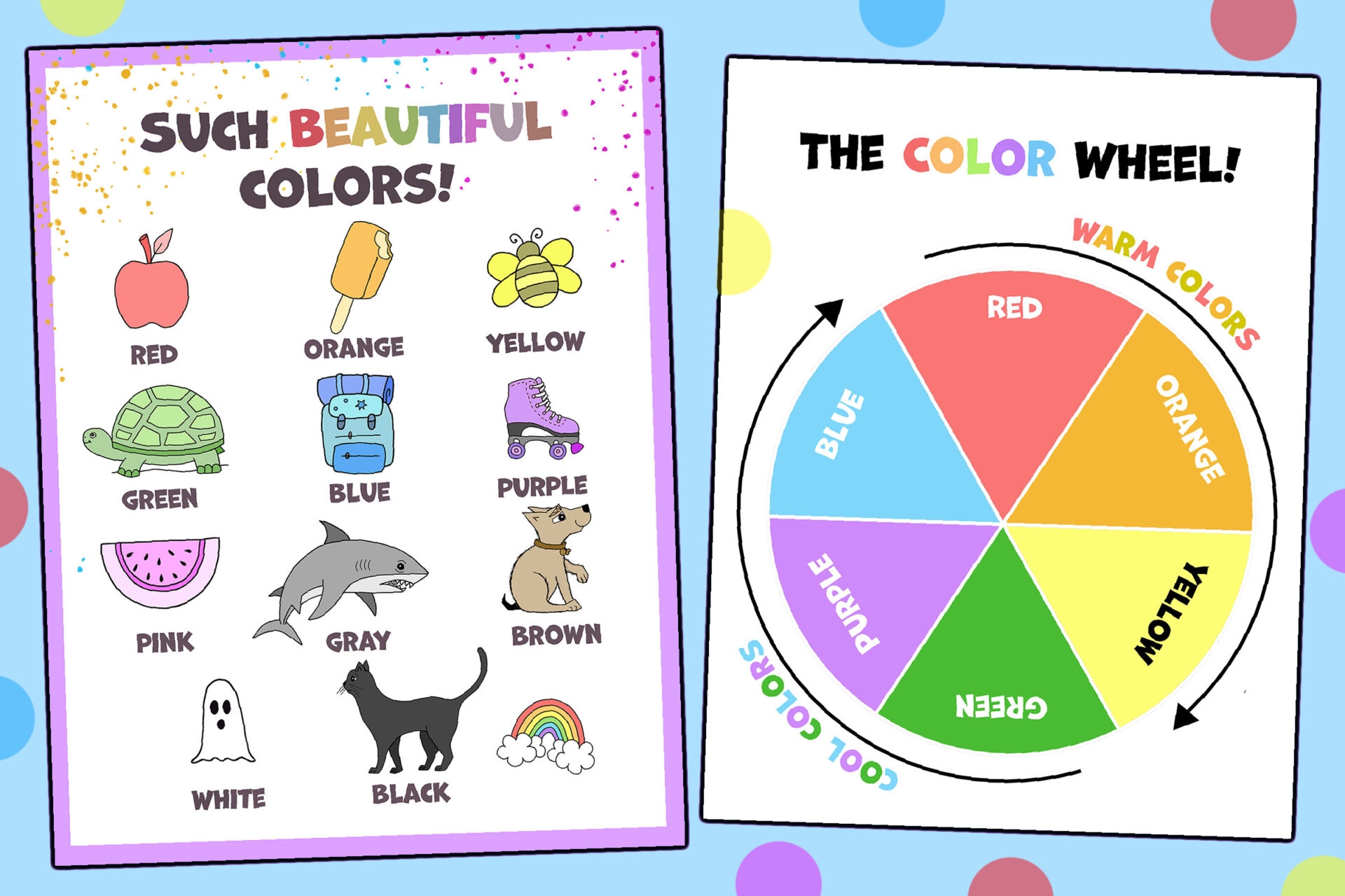 Color Wheel Chart With Names Printable