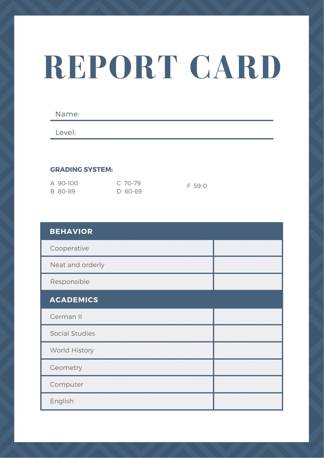 Printable Grading Chart For Teachers Printable Grading Chart For Teachers