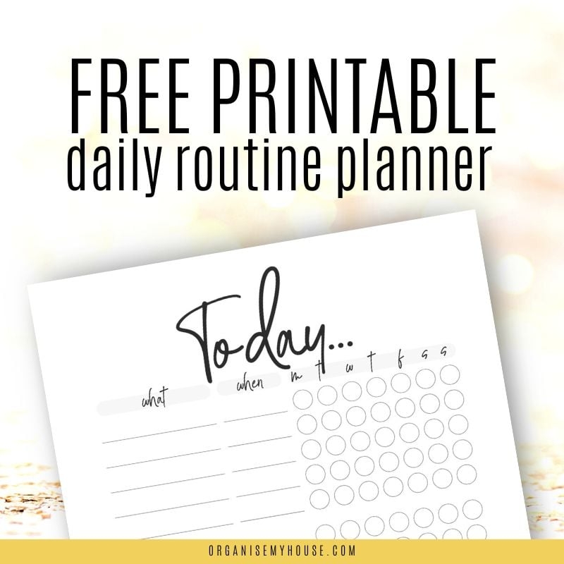 Free Printable Routine Charts For Adults