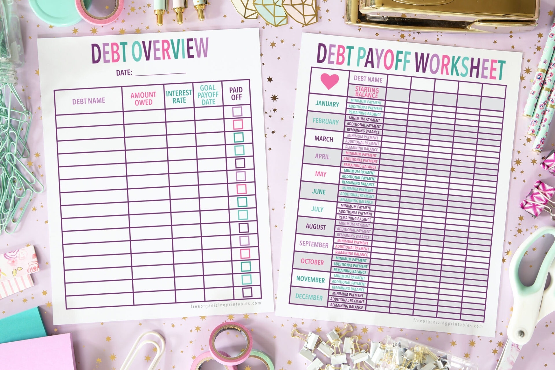 Debt Free Chart Printable