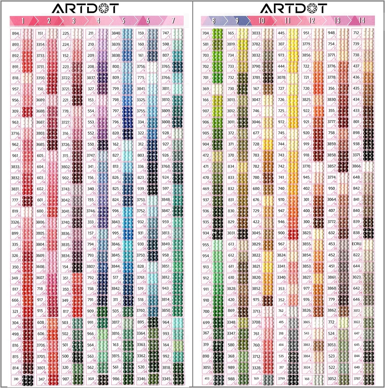 Free Printable Dmc Color Chart For Diamond Painting Free Printable Free Printable Dmc Color Chart For Diamond Painting Free Printable