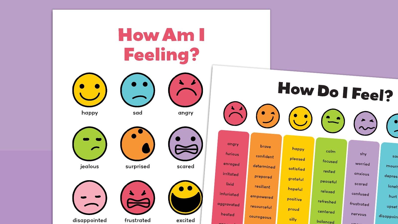 Free Printable Feelings Chart Bundle For Kids Free Printable Feelings Chart Bundle For Kids