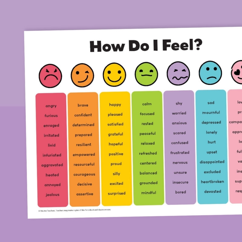 Free Printable Feeling Chart Free Printable Feeling Chart