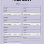 Free Printable Food Diary Templates Word Excel PDF 