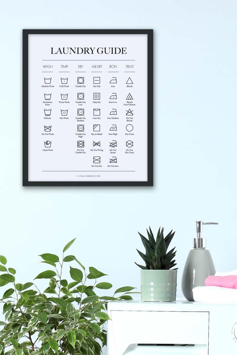 Free Printable Laundry Symbols Chart For Your Washing Kids Crafts DIYs Parties Planning Home Decor