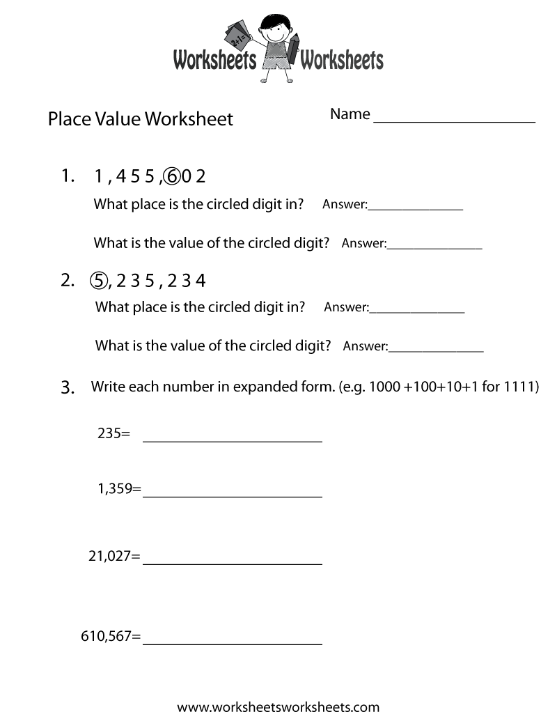 Printable Place Value Chart In Spanish