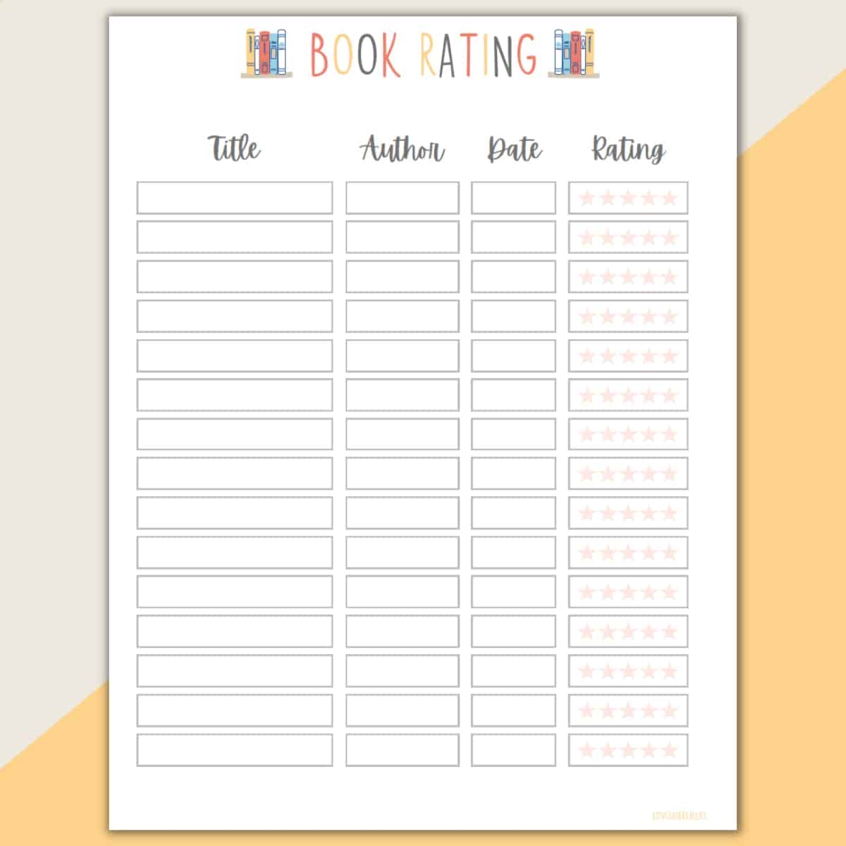 Free Printable Reading Tracker Reading Log Template Love Our Real Life