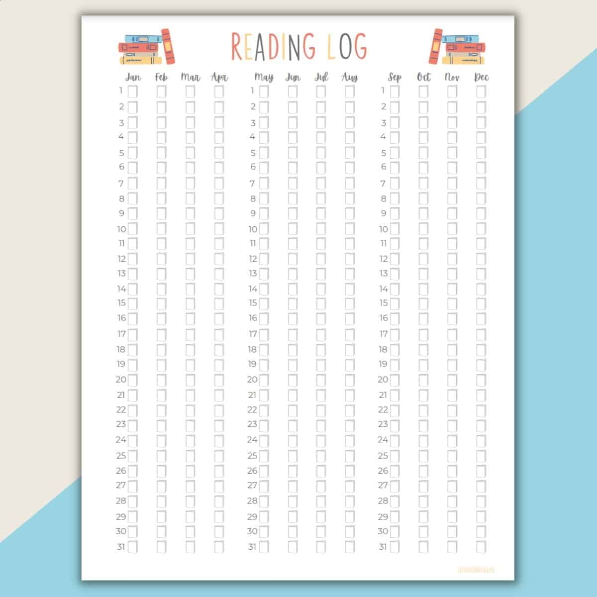 100 Book Reading Chart Printable Free