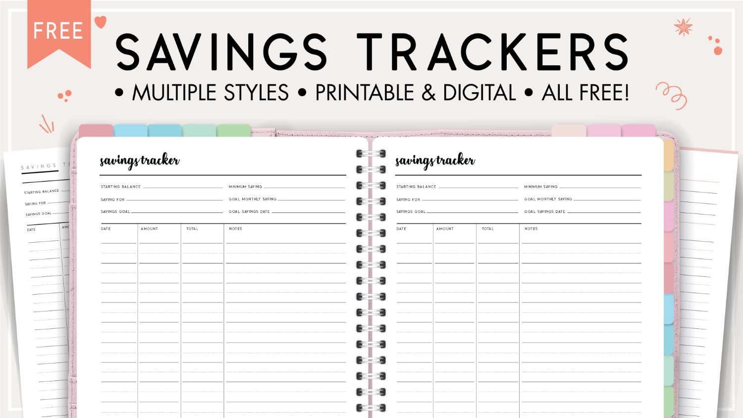 Free Printable Savings Tracker World Of Printables