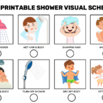 Free Printable Shower Visual Schedule Goally