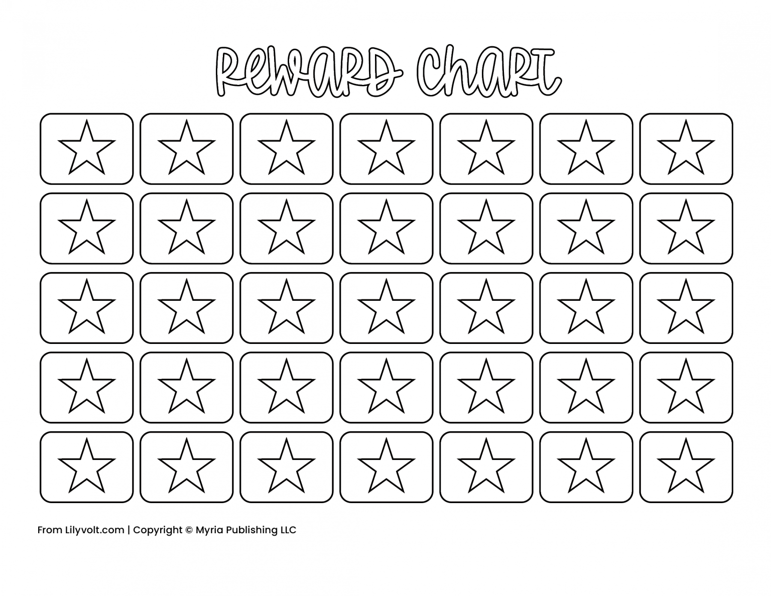 Gold Star Chart Printable