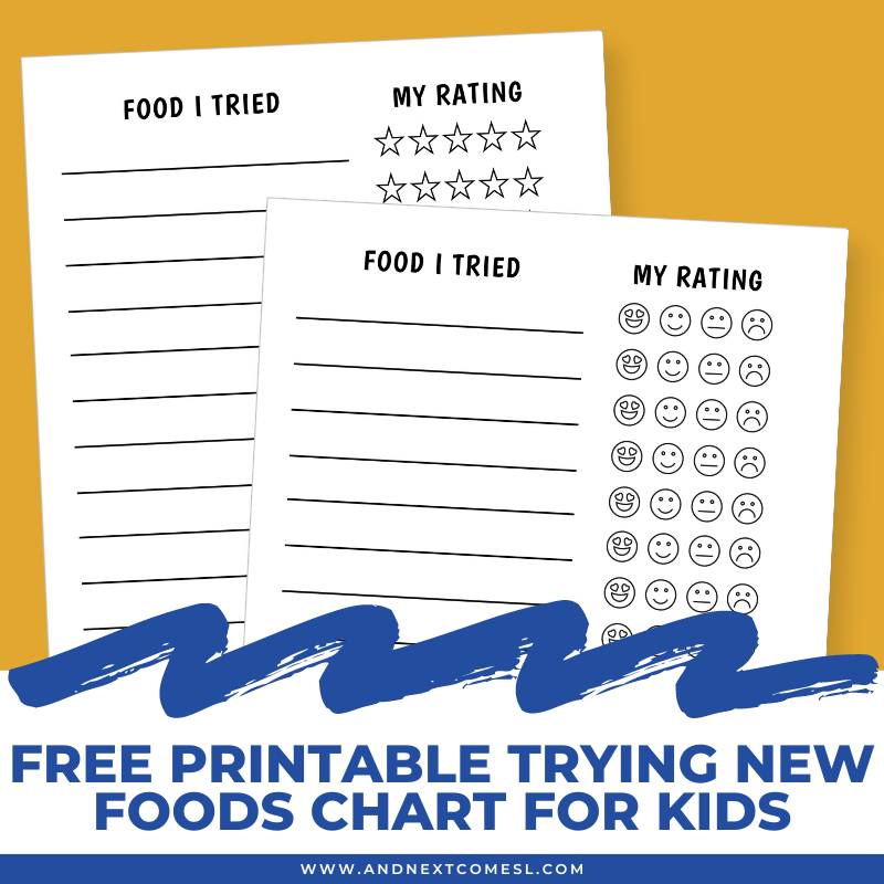 Free Printable Trying New Foods Chart And Next Comes L Hyperlexia Resources Free Printable Trying New Foods Chart And Next Comes L Hyperlexia Resources