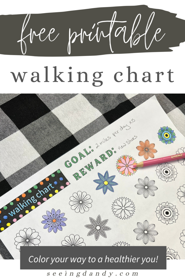 Free Printable Walking Chart To Color Your Way To Your Fitness Goals Seeing Dandy Blog