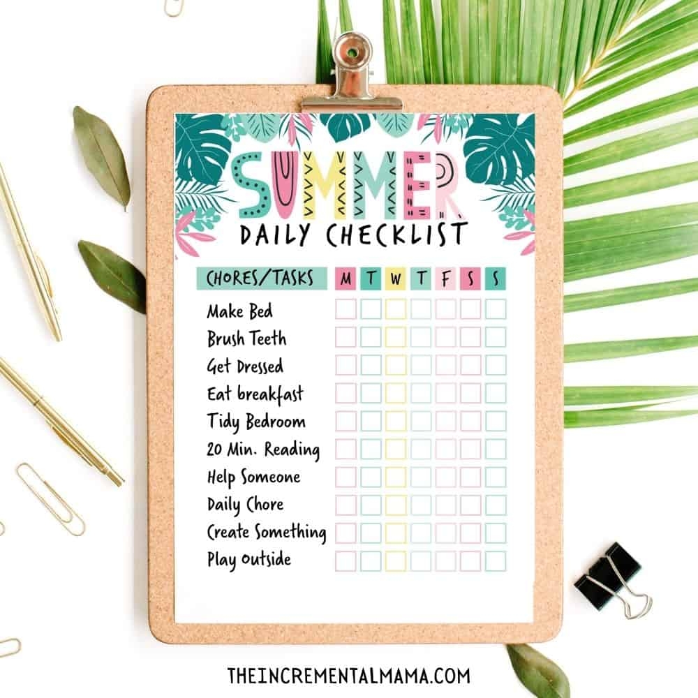 Free Summer Chore Chart To Keep Kids Busy U0026 Mom Happy Free Summer Chore Chart To Keep Kids Busy U0026 Mom Happy