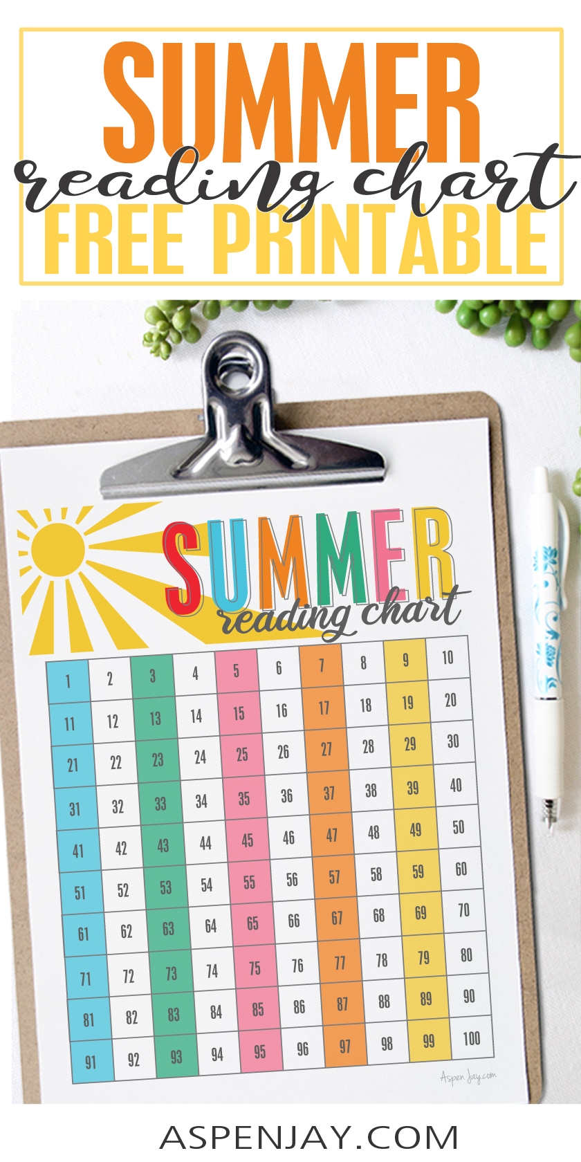 Free Summer Reading Chart Printable Aspen Jay Free Summer Reading Chart Printable Aspen Jay