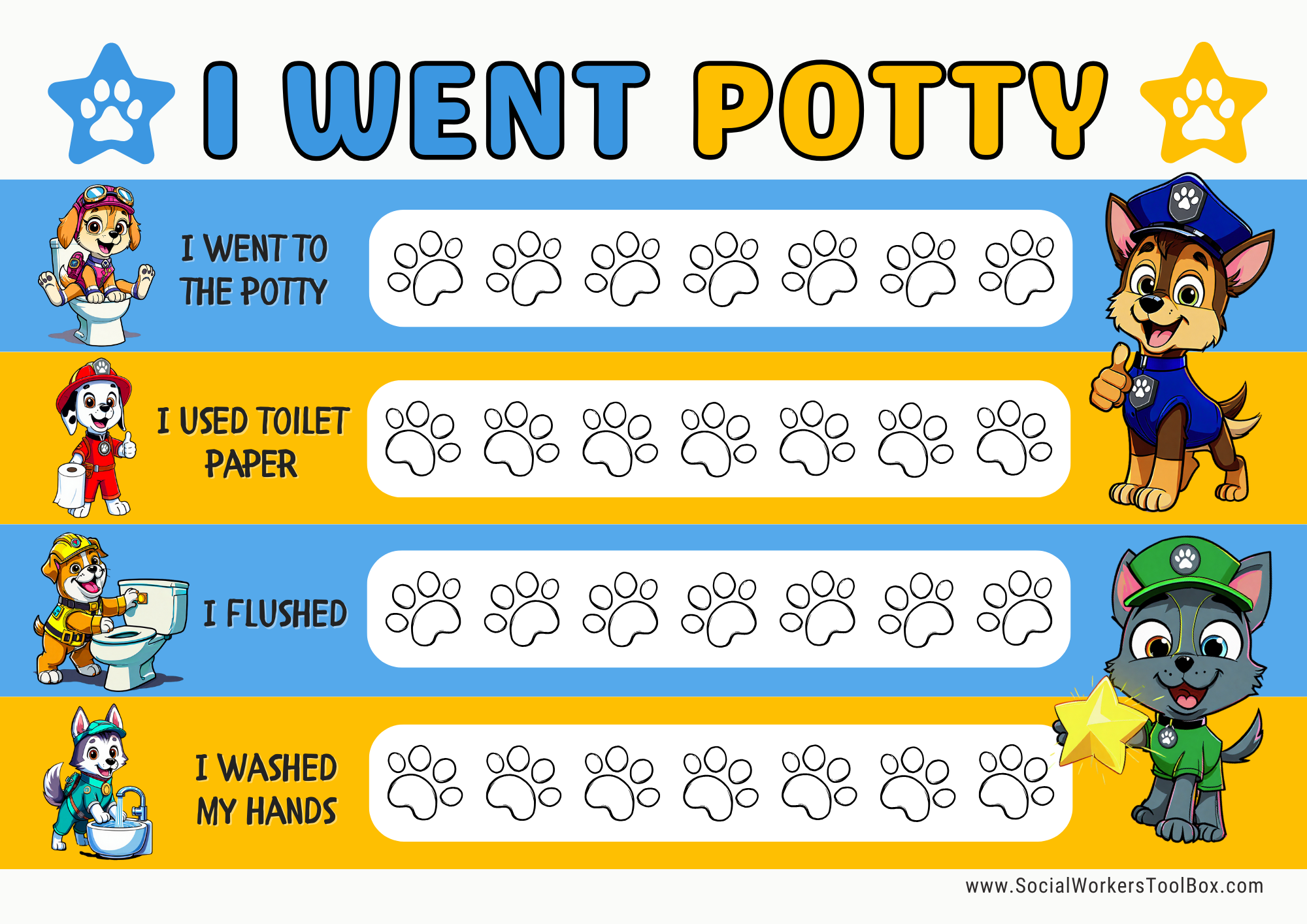 Free Potty Chart Printable Pdf