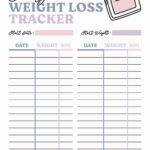 Free Weight Loss Tracker Printable Savor Savvy