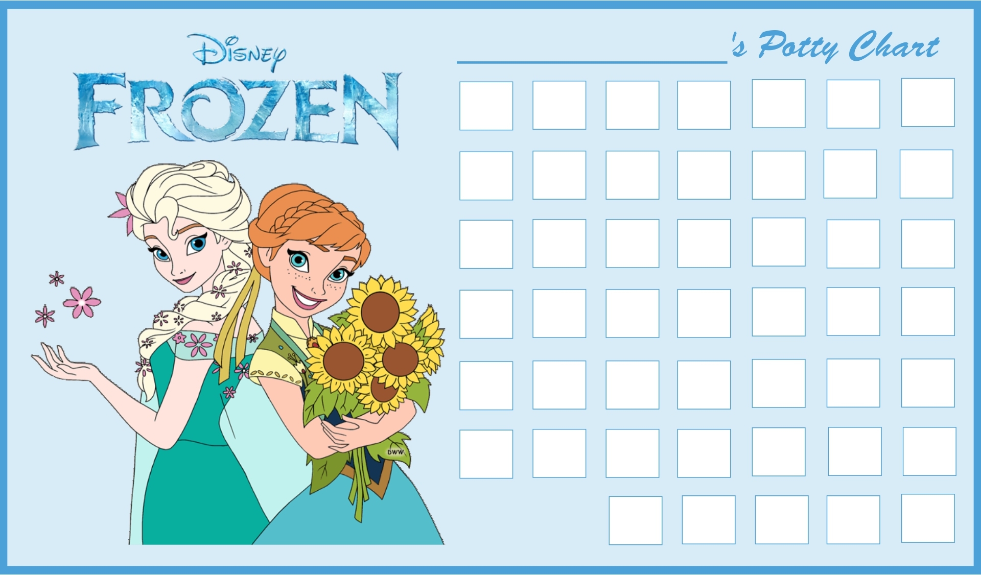 Frozen Potty Charts 10 Free PDF Printables Printablee