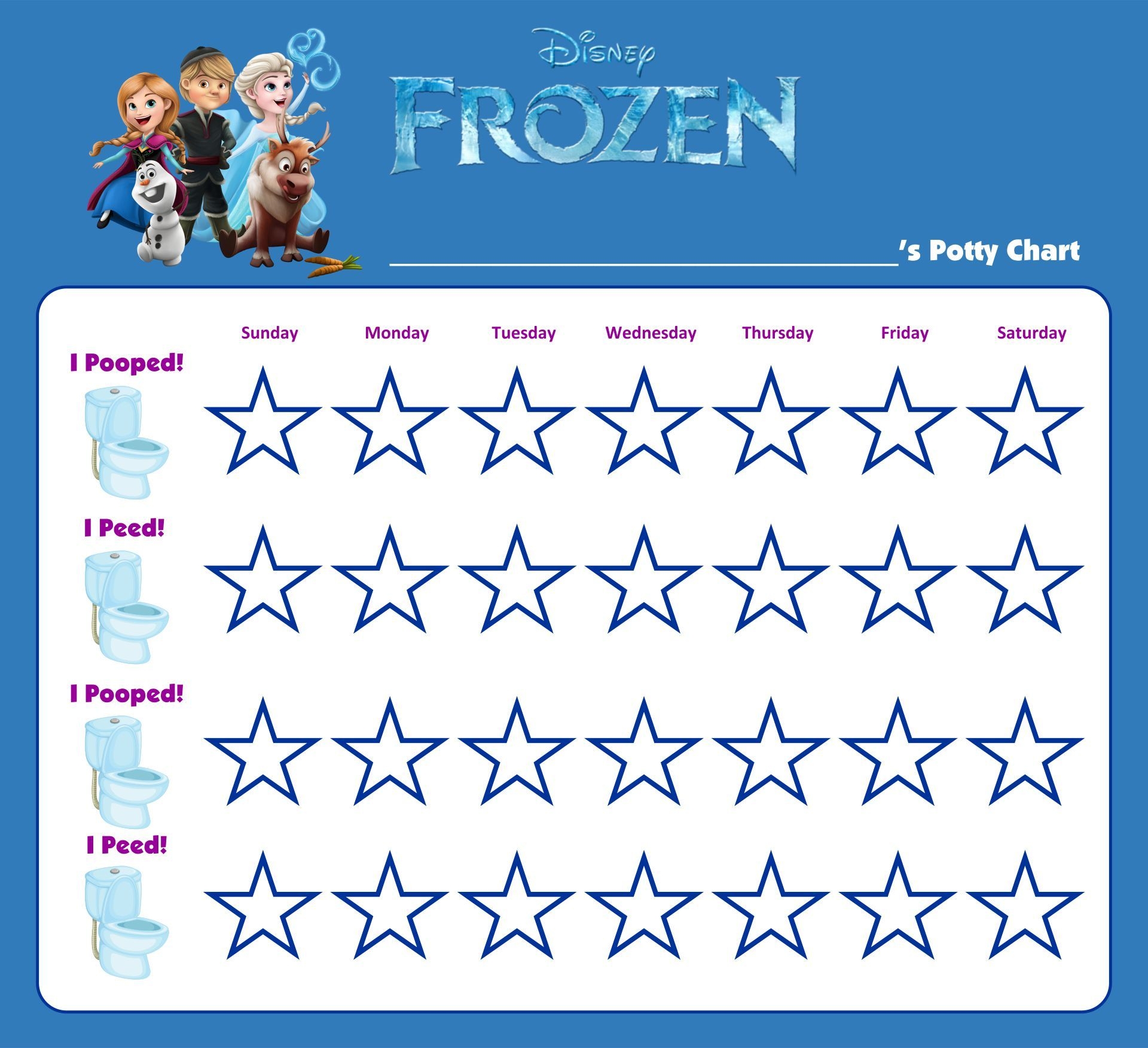 Frozen Potty Charts 10 Free PDF Printables Printablee Worksheets Library