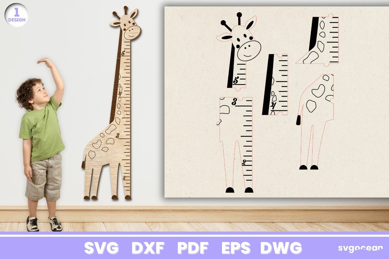 Giraffe Height Chart Ruler Laser Cut Glowforge Svg Giraffe Height Chart Ruler Laser Cut Glowforge Svg