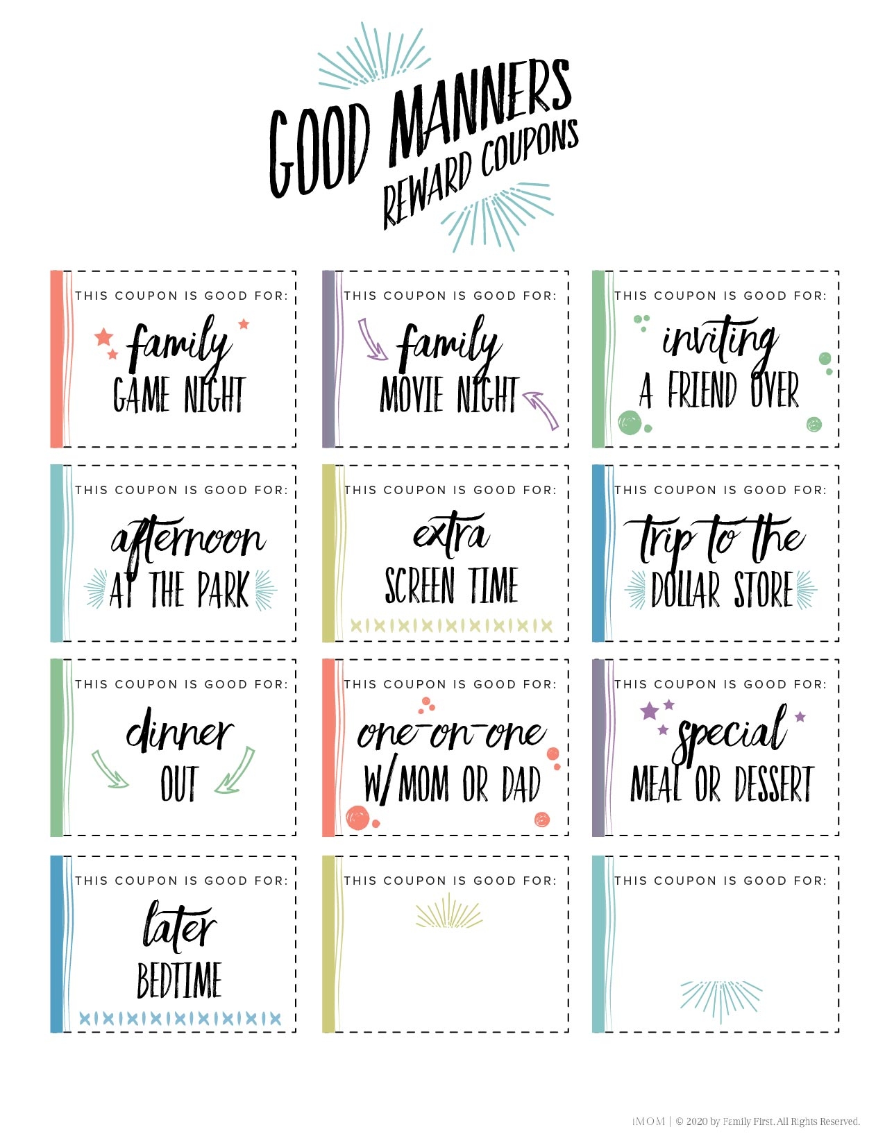 Manners Chart Free Printable