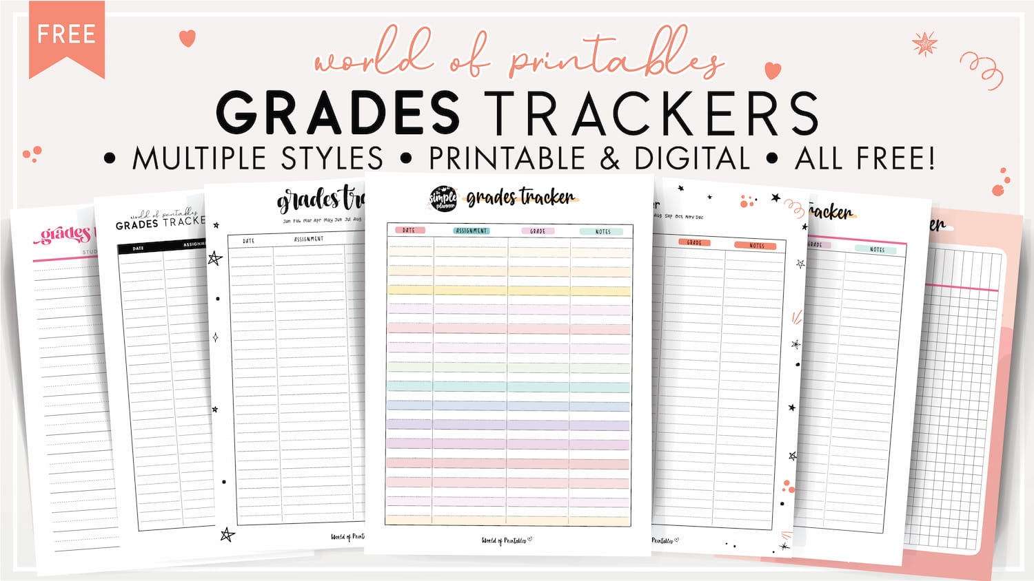 Free Printable Grading Chart
