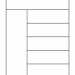 Graphic Organizer Templates One Column Five Rows Chart Planerium